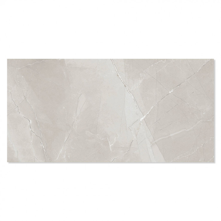 Marmor Klinker Marbella Ljusgrå Blank 60x120 cm-0